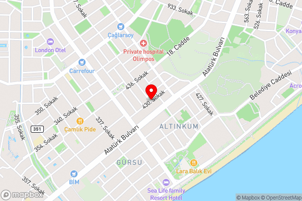 Tümay Hotel - Hotel Location Map