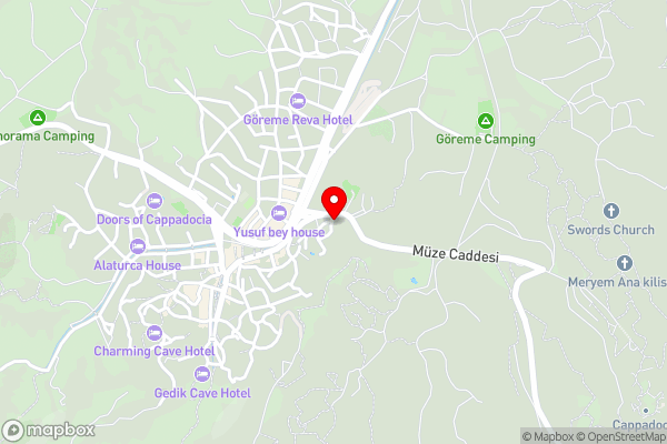 Turan Cappadocia Cave - Hotel Location Map