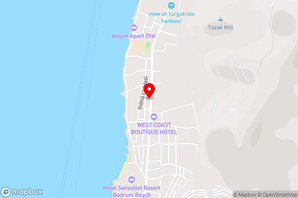 Turgutreis Apart Otel - Hotel Location Map