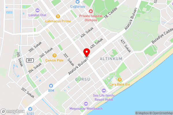 Türkay Hotel - Hotel Location Map