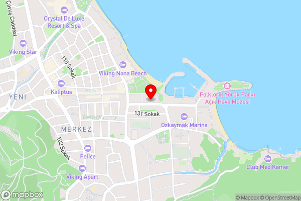 Turkiz Kemer Hotel - Hotel Location Map