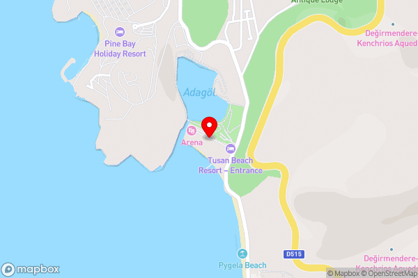 Tusan Beach Resort - All Inclusive - Hotel Location Map