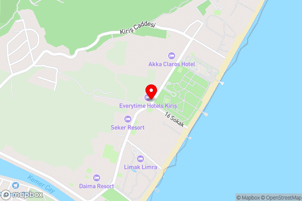 UK HOTELS KİRİŞ - Hotel Location Map