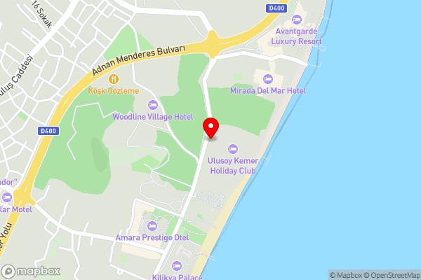 Ulusoy Kemer Holiday Club - Kids Concept - Hotel Location Map