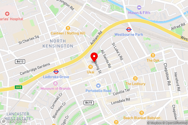 Urban Chic - Basing Street - Hotel Location Map