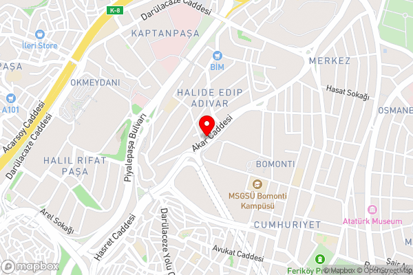 Urban Hotel Bomonti - Hotel Location Map