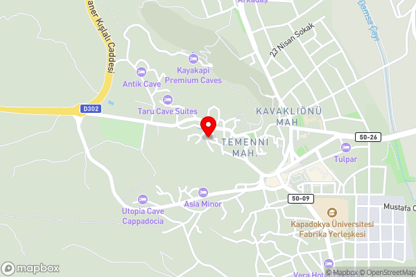 Urgup Konak Hotel - Hotel Location Map
