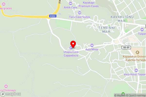 Utopia Cave Cappadocia - Hotel Location Map