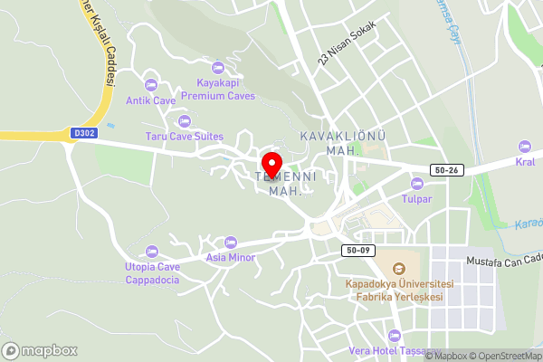 Uzay Cave Suite Hotel - Hotel Location Map