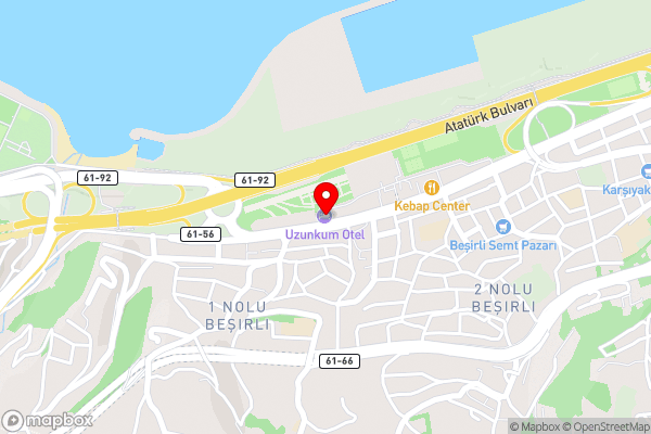 Uzunkum Hotel - Hotel Location Map
