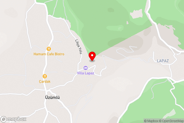 Villa Ipek - Kalkan - Üzümlü 2 bedroom Villa - Hotel Location Map