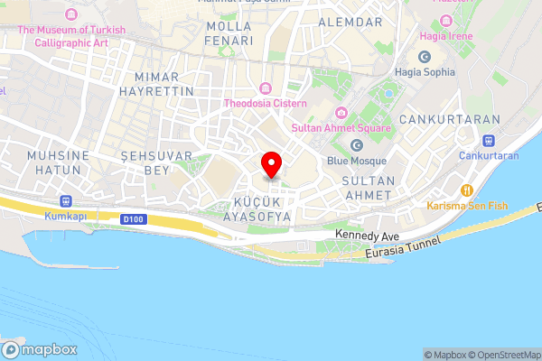 Villa Sphendone Suites Istanbul - Hotel Location Map