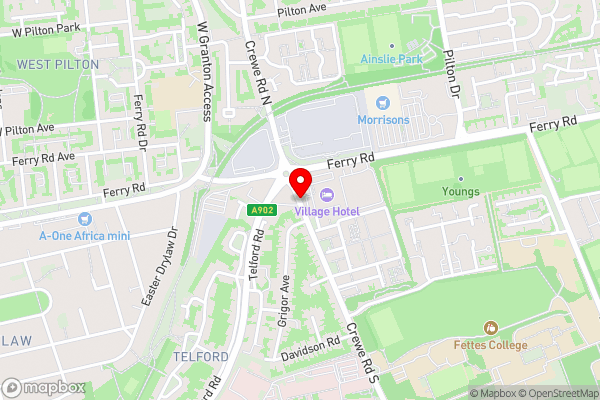 Village Hotel Edinburgh - Hotel Location Map