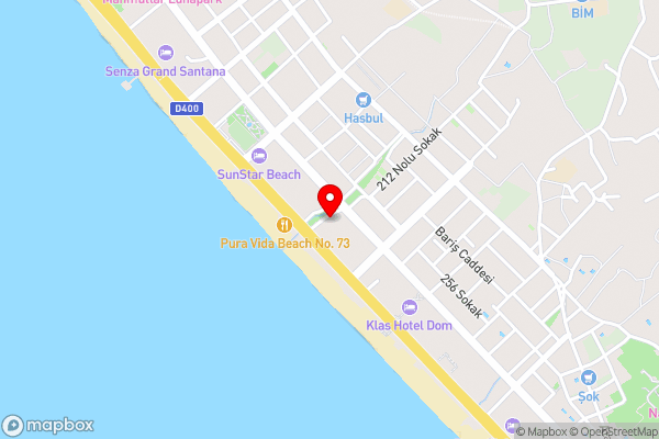 viva beach hotel - Hotel Location Map