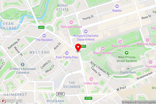 Waldorf Astoria Edinburgh - The Caledonian - Hotel Location Map