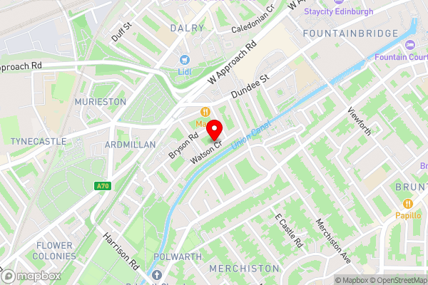 Watson Crescent - Hotel Location Map