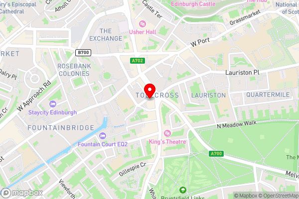 West Tollcross - Luxury Apartment in central Edinburgh - Hotel Location Map