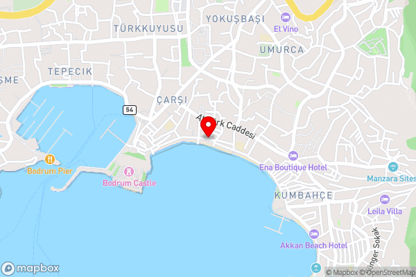 White and Blue Bodrum - Hotel Location Map