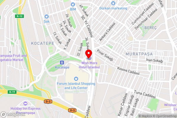 Wish More Hotel Istanbul - Hotel Location Map