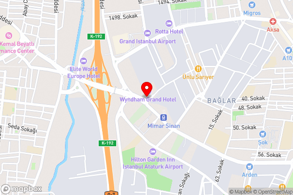 Wyndham Grand Istanbul Europe - Hotel Location Map