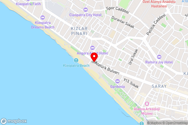 Xperia Saray Beach Hotel - Hotel Location Map