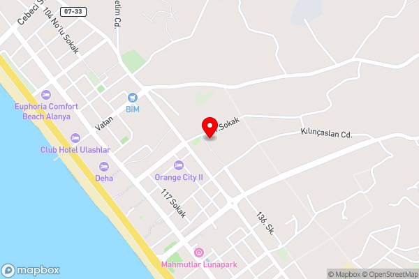 Yekta Blue 4 Mahmutlar Alanya Новая Квартира - Hotel Location Map