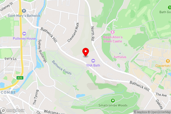 YHA Bath - Hotel Location Map