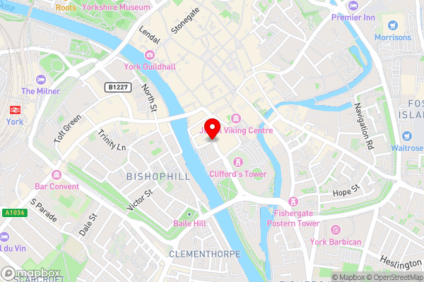 York Riverside Apartments - Hotel Location Map