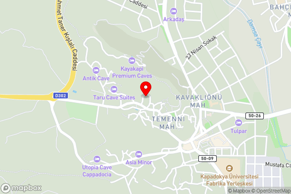 Yunak Evleri Cappadocia - Hotel Location Map