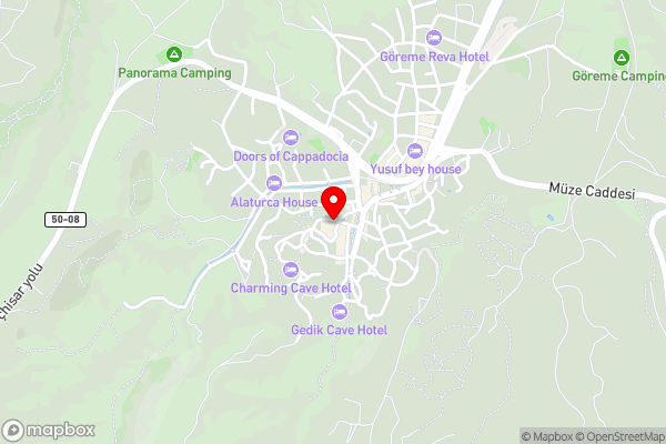 Zara Cave Hotel - Hotel Location Map