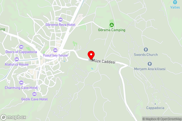 Zemi Hotel Cappadocia - Hotel Location Map