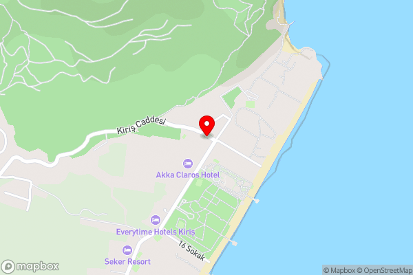 Zeyda Kemer Otel - Hotel Location Map