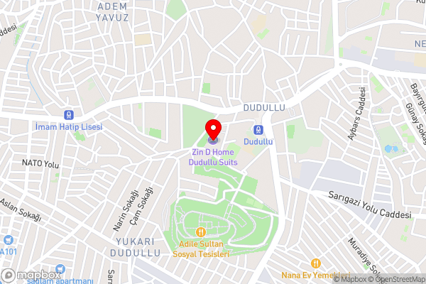 Zin D Home Dudullu Suits - Hotel Location Map