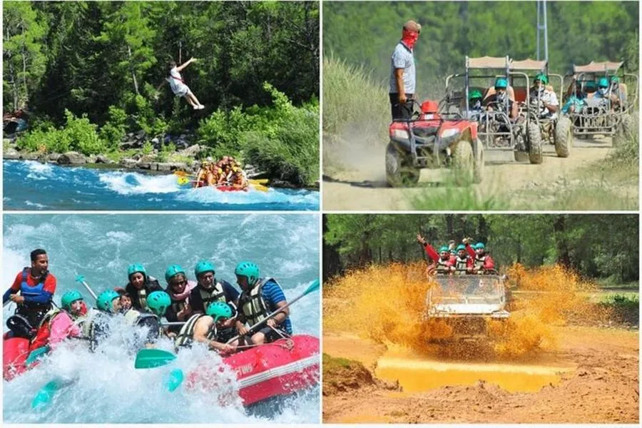 Alanya Süper Kombosu 4’ü 1 arada: Rafting, Jeep Safari, Buggy ve Zipline
