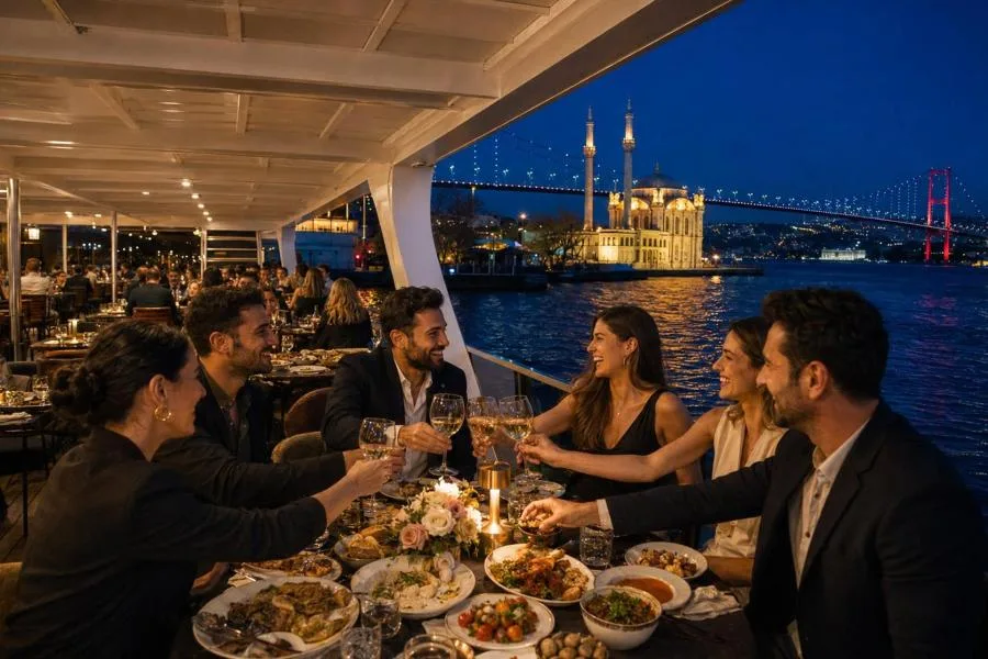 Canlı Gösterili Boğaz Akşam Yemeği: Türk ve Dünya Mutfağı