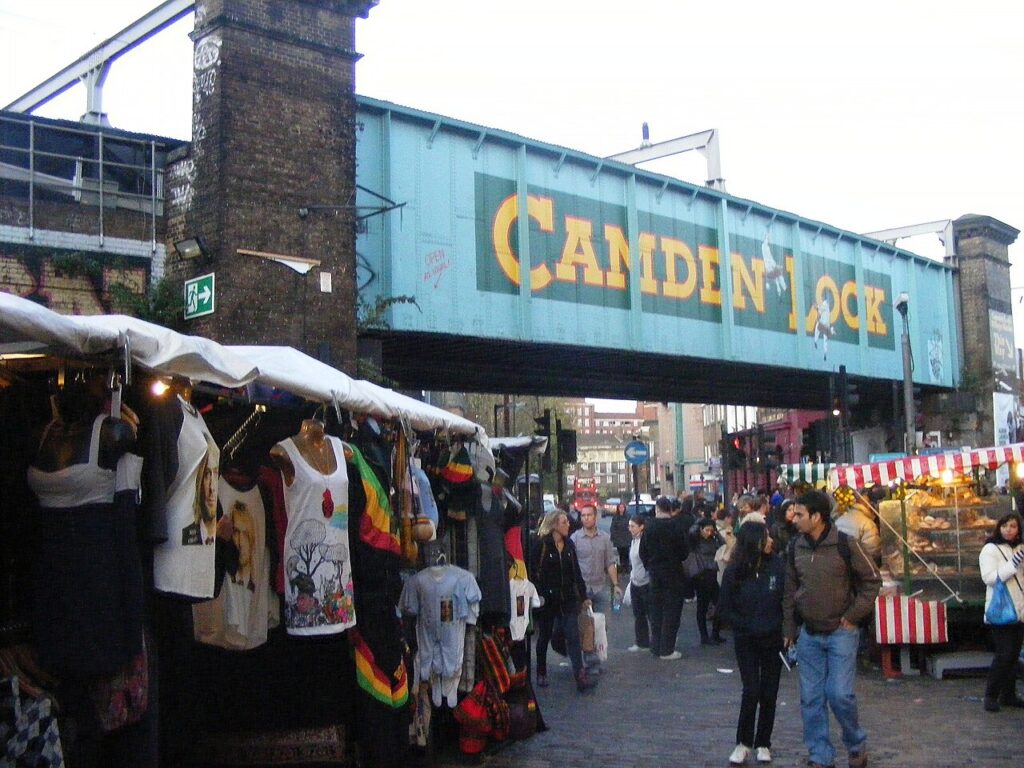 The entrance to Camden Lock market, London