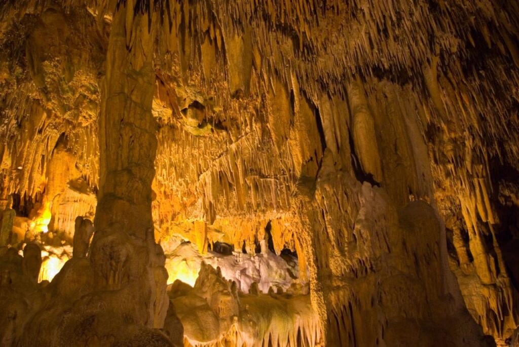 Stalactites in Damlataş Cave, Alanya