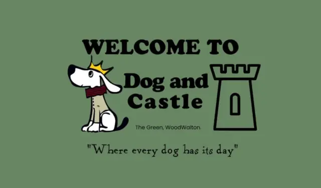 Dog and castle